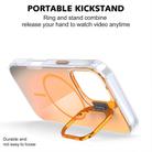 For iPhone 17 Gradient Discolor Lens Kickstand Magsafe Phone Case(White) - 3