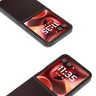 For Motorola Razr 60 Ultra ABEEL Genuine Leather Elegant Black Edge Phone Case(Coffee) - 3
