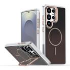 For Samsung Galaxy S23 Ultra 5G Gradient Discolor Lens Kickstand Magsafe Phone Case(Desert Gold) - 1