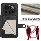 For Xiaomi 15 Ultra Button Card Bag RFID Anti-theft Phone Case(Black) - 3