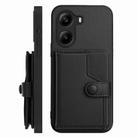 For Xiaomi Poco X7 Pro Button Card Bag RFID Anti-theft Phone Case(Black) - 2