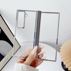 For Samsung Galaxy Z Fold Special Plating Spring Axis Skin Feel Phone Case(Silver) - 2