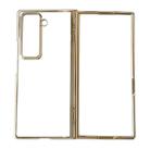 For Samsung Galaxy Z Fold Special Plating Spring Axis Skin Feel Phone Case(Gold) - 1