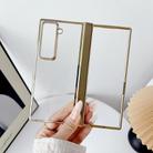 For Samsung Galaxy Z Fold Special Plating Spring Axis Skin Feel Phone Case(Gold) - 2