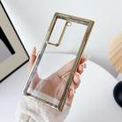 For Samsung Galaxy Z Fold Special Plating Spring Axis Skin Feel Phone Case(Gold) - 3