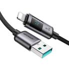 JOYROOM S-A16 Pro Prism Series 3A Digital Display USB to 8 Pin Fast Charging Data Cable, Length: 1.2m(Black) - 2