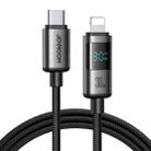 JOYROOM S-A16 Pro Prism Series 30W Digital Display Type-C to 8 Pin Fast Charging Data Cable, Length: 1.2m(Black) - 1