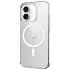 For iPhone 16 Plus ROCK JingDun Series Clear MagSafe PC Hybrid TPU Phone Case(Transparent) - 1