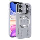 For iPhone 11 Lens Holder MagSafe Cooling Phone Case(Grey) - 1