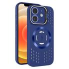 For iPhone 12 Lens Holder MagSafe Cooling Phone Case(Royal Blue) - 1