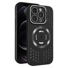 For iPhone 12 Pro Lens Holder MagSafe Cooling Phone Case(Black) - 1