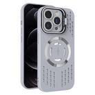 For iPhone 12 Pro Lens Holder MagSafe Cooling Phone Case(Grey) - 1