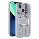 For iPhone 13 Lens Holder MagSafe Cooling Phone Case(Grey) - 1