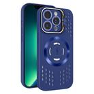 For iPhone 13 Pro Max Lens Holder MagSafe Cooling Phone Case(Royal Blue) - 1