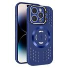 For iPhone 14 Pro Lens Holder MagSafe Cooling Phone Case(Royal Blue) - 1