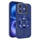 For iPhone 16 Lens Holder MagSafe Cooling Phone Case(Royal Blue) - 1