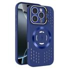For iPhone 16 Pro Lens Holder MagSafe Cooling Phone Case(Royal Blue) - 1