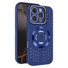For iPhone 16 Pro Max Lens Holder MagSafe Cooling Phone Case(Royal Blue) - 1