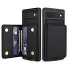 For Google Pixel 6a Crossbody Dual-buckle Wallet RFID Back Leather Phone Case(Black) - 2