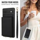 For Google Pixel 6a Crossbody Dual-buckle Wallet RFID Back Leather Phone Case(Black) - 3