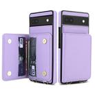 For Google Pixel 6a Crossbody Dual-buckle Wallet RFID Back Leather Phone Case(Light Purple) - 2