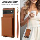For Google Pixel 8 Crossbody Dual-buckle Wallet RFID Back Leather Phone Case(Brown) - 3