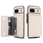 For Google Pixel 8a Crossbody Dual-buckle Wallet RFID Back Leather Phone Case(White) - 2