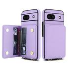 For Google Pixel 8a Crossbody Dual-buckle Wallet RFID Back Leather Phone Case(Light Purple) - 2