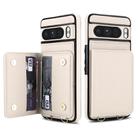 For Google Pixel 8 Pro Crossbody Dual-buckle Wallet RFID Back Leather Phone Case(White) - 2