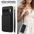 For Google Pixel 8 Pro Crossbody Dual-buckle Wallet RFID Back Leather Phone Case(Black) - 3