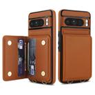 For Google Pixel 8 Pro Crossbody Dual-buckle Wallet RFID Back Leather Phone Case(Brown) - 2