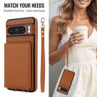 For Google Pixel 8 Pro Crossbody Dual-buckle Wallet RFID Back Leather Phone Case(Brown) - 3