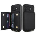For Google Pixel 9a Crossbody Dual-buckle Wallet RFID Back Leather Phone Case(Black) - 2