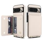 For Google Pixel 9 Pro XL Crossbody Dual-buckle Wallet RFID Back Leather Phone Case(White) - 2