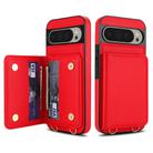 For Google Pixel 9 Pro Crossbody Dual-buckle Wallet RFID Back Leather Phone Case(Red) - 2