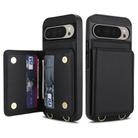 For Google Pixel 9 Crossbody Dual-buckle Wallet RFID Back Leather Phone Case(Black) - 2