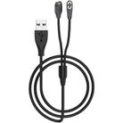 2 in 1 Earphone & Smart Watch Charging Adapter Cable for Shokz & Garmin, Interface:USB - 1