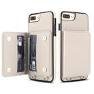 For iPhone SE 2022 / SE 2020 / 8 / 7 Crossbody Dual-buckle Wallet RFID Back Leather Phone Case(White) - 2