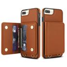 For iPhone SE 2022 / SE 2020 / 8 / 7 Crossbody Dual-buckle Wallet RFID Back Leather Phone Case(Brown) - 2