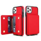 For iPhone 11 Pro Max Crossbody Dual-buckle Wallet RFID Back Leather Phone Case(Red) - 2