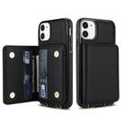 For iPhone 12 mini Crossbody Dual-buckle Wallet RFID Back Leather Phone Case(Black) - 2