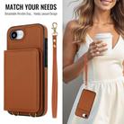 For iPhone 16e Crossbody Dual-buckle Wallet RFID Back Leather Phone Case(Brown) - 3