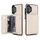 For Samsung Galaxy A13 5G / 4G Crossbody Dual-buckle Wallet RFID Back Leather Phone Case(White) - 2