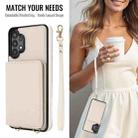 For Samsung Galaxy A13 5G / 4G Crossbody Dual-buckle Wallet RFID Back Leather Phone Case(White) - 3