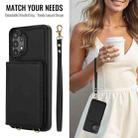For Samsung Galaxy A13 5G / 4G Crossbody Dual-buckle Wallet RFID Back Leather Phone Case(Black) - 3