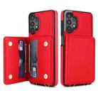 For Samsung Galaxy A13 5G / 4G Crossbody Dual-buckle Wallet RFID Back Leather Phone Case(Red) - 2