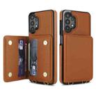 For Samsung Galaxy A13 5G / 4G Crossbody Dual-buckle Wallet RFID Back Leather Phone Case(Brown) - 2