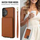 For Samsung Galaxy A13 5G / 4G Crossbody Dual-buckle Wallet RFID Back Leather Phone Case(Brown) - 3