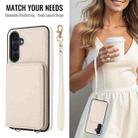 For Samsung Galaxy A16 5G Crossbody Dual-buckle Wallet RFID Back Leather Phone Case(White) - 3
