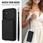 For Samsung Galaxy A16 5G Crossbody Dual-buckle Wallet RFID Back Leather Phone Case(Black) - 3